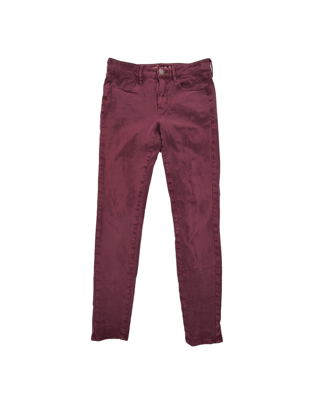 American Eagle Hi-Rise Jegging Womens 2 Burgundy Super Stretch Skinny Pants